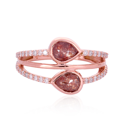 18k Rose Gold Diamond Ring