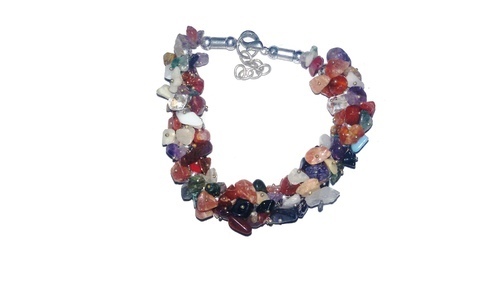 Mixed stones Uncut Stone Bracelet