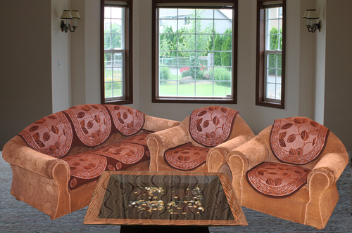 CHENILLE SOFA PANEL SET - 10 Panels, 23x27 Inch Size | Rectangular Shape, Embroidered Pattern, Ideal for Home & Hotel Use