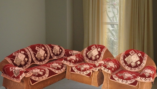 Chenille Sofa Panels - 16 Panels Set, 23x27 Inches | Embroidered Rectangular Design for Home and Hotel Use