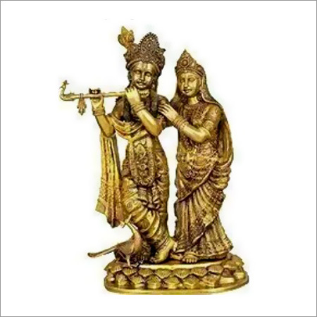 Brass Radha Krishna Statues