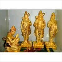 Brass Ram Darbar Statue - Handcrafted Brass, Various Sizes, Gold Finish | Corrosion Resistant, Intricate Details, Durable Collectible, Traditional Style