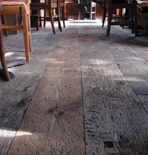 Brown  And Dark Black Reclaimed Teak Wooden Flooring