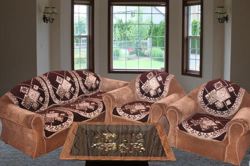 CHENILLE SOFA PANEL SET - 10 Rectangular Panels 23x27 INCH | Embroidered Chenille Fabric for Home and Hotel Use, No Zipper