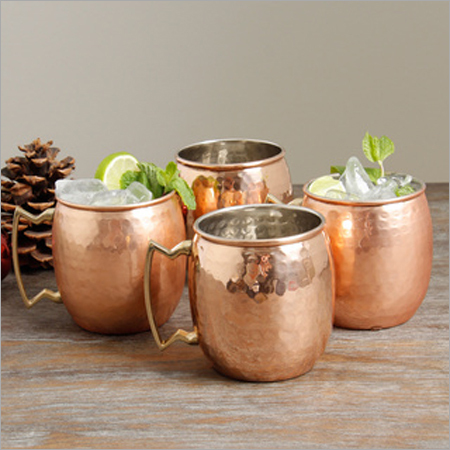 Round Copper Mugs
