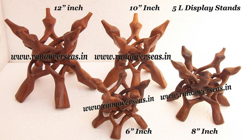 Antique Imitation Decoration Wood Wooden Tripod Stand, Perfect For Abalone Shells Size: 28 X 28 X 5.2 Cm Use: Gift