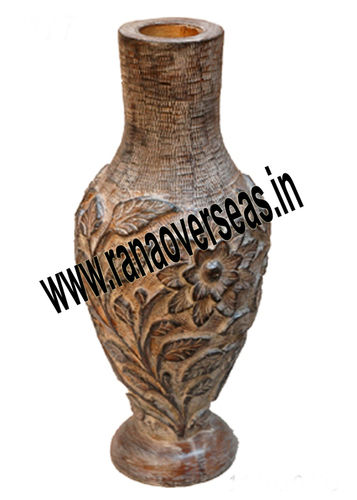 WOODEN FLOWER VASES