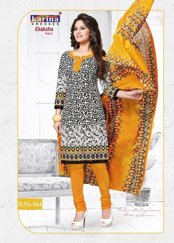 Neck Type of Cotton Dress