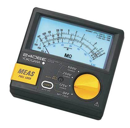 Analog Insulation Tester - 220x130x70 MM , 300V Testing Capabilities, Black and Yellow Design, 980g Weight