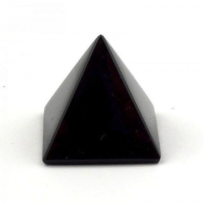Black obsidian pyramid