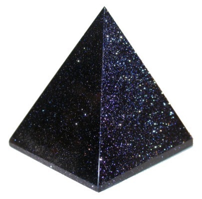 Blue Goldstone Pyramid - Goldstone, Various Sizes, Dark Blue | Smooth Finish, Crack Resistant, Negative Energy Removal