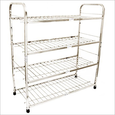 Kitchen Rack - Stainless Steel, 40x25x80 cm, 4-Tier Design | Durable, Rust-Resistant, Space-Saving, Easy Assembly, Heavy-Duty, Versatile, Multi-Tiered, Mobile with Wheels