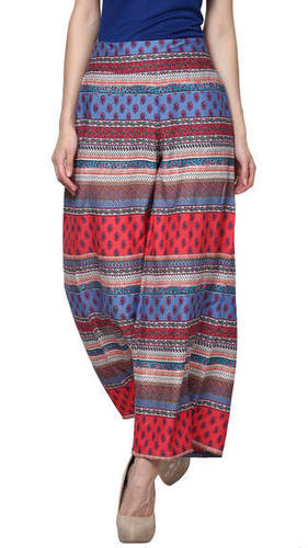 Multi Color Crepe Palazzo