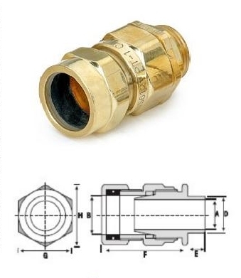 CW Brass Gland 5 Parts
