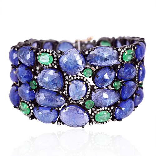 Gemstone Gold Chain Bracelet