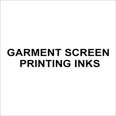 Garment Screen Printing Inks