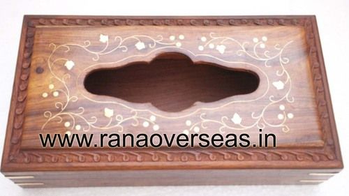 Polished Wooden Tissue Box