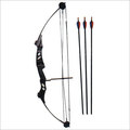 Archery Bows - Fiberglass/wood, 50-60 In Length, 20-30 Lbs Draw Weight | Lightweight Design, Precise Aiming, Superior Finish, 3 Arrows
