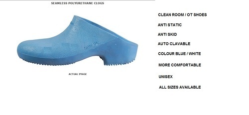 Blue And White Clean Room Clogs