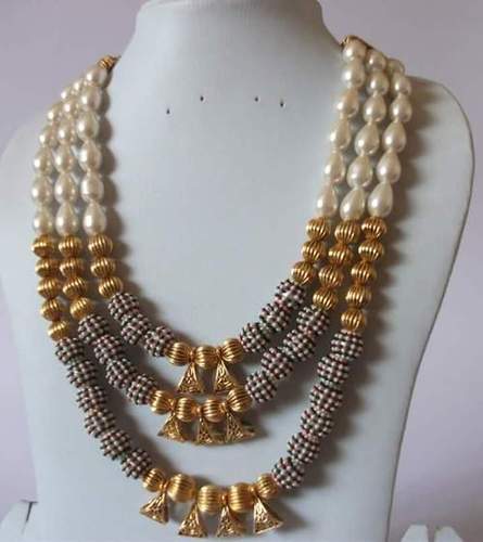 Women Artificial Jewelry - Artificial Pearls, 18 Inches, Off-White | Elegant Design, Layered Style, Clasp Closure