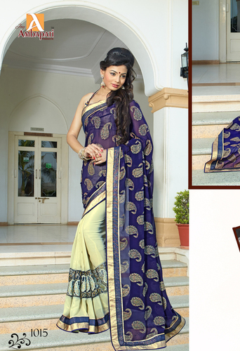 Embroidery Printed Saree