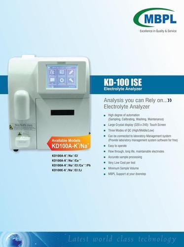 Electrolyte Analyzer Model KD-100 Electrolyte Analyzer Model KD-100