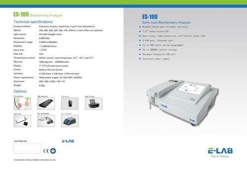Semi Auto Biochemistry Analyzer