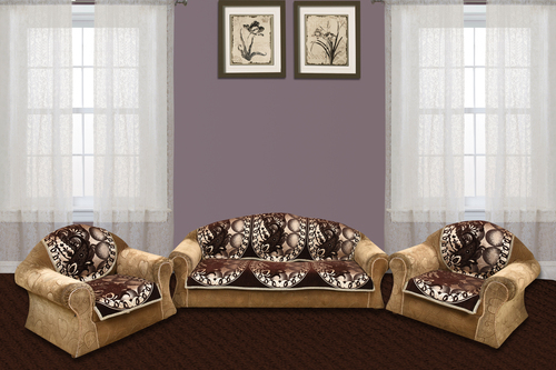 CHENILLE SOFA COVER - Chenille Fabric, 23x27 Inch Panels, Design No 10BTSC103Bc | Embroidered Pattern, Rectangle Shape, Suitable for Home & Hotel