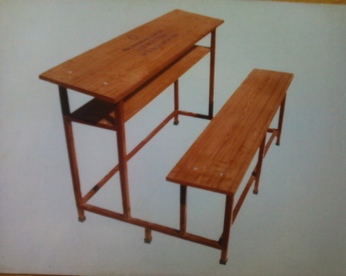 Wooden School Bench
