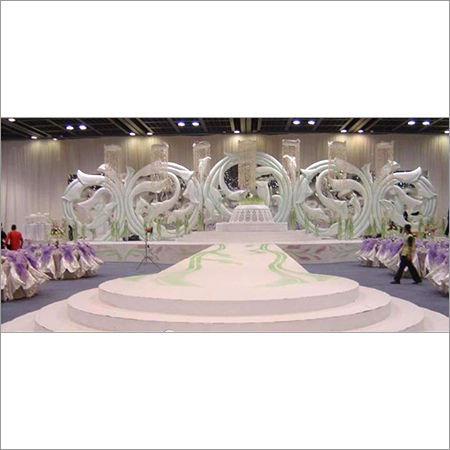 White Indian Wedding Handicraft Mandap