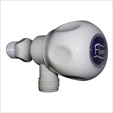 PVC Angle Cock - Virgin Engineering Polymer, Easy Half Turn Operation, Corrosion Free, Available in White and Ivory