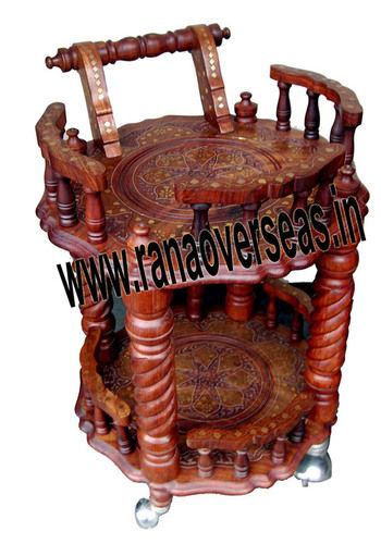 Wooden Serving Trolly 3