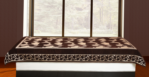 Single Chenille Diwan Bed Sheet - 54x90 inches | Washable, Printed Pattern, Suitable for Home and Hotel Use