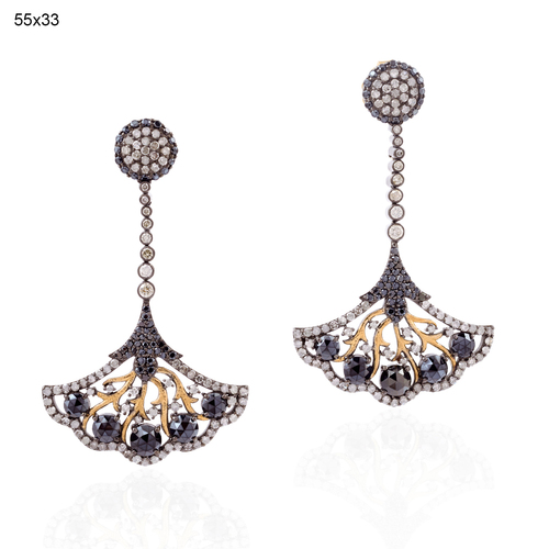 Black Spinel Dangle Earrings