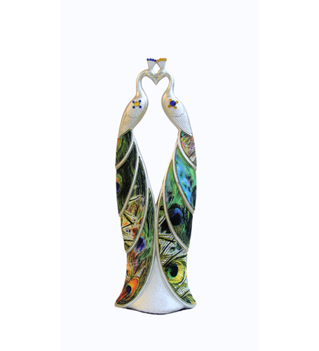 Standing Peacock pair in Polymarble
