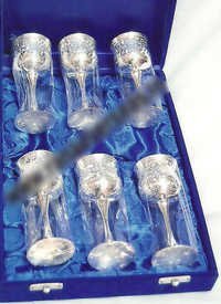 Silver Silverplatedgobletset3In5Inch