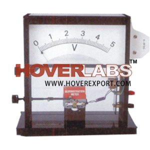 Demonstration Meter Lecture Pattern - Plastic Frame 300x150x300mm, Moving Coil, Magnetic Damping, Jeweled Bearings | Precise Readings, Clear Visibility, Physics Educational Tool