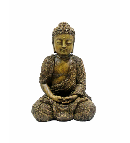 Buddha Statue in Polymarble with Wooden Finish