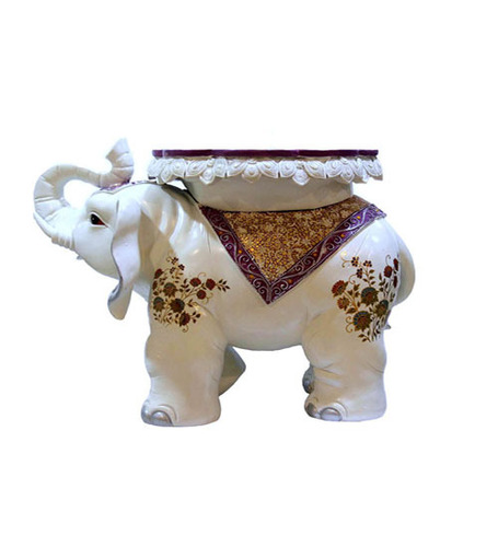 Elephant Statue as Table in Polymarble