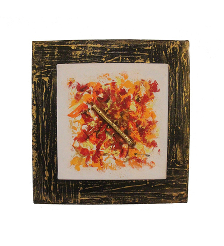Acrylic colour Canvas Painting with Wooden Finish