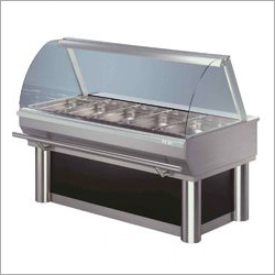 Hot Display Counter - Stainless Steel & Glass, Variable Dimensions | Attractive Look, Compact Design, Easy Cleaning, Dust and Insect Prevention