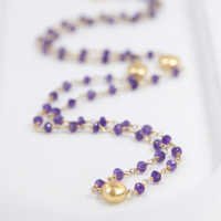 Amethyst Gemstone Chain Necklace