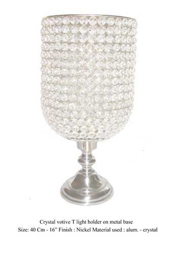 Crystal votive centerpiece