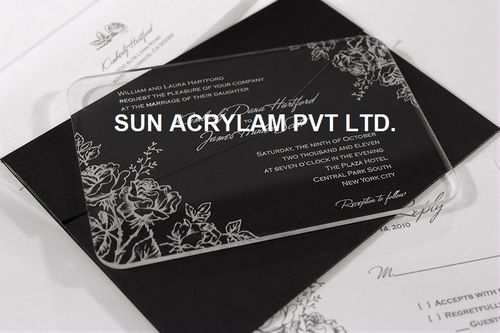 Acrylic Wedding Invitation Card