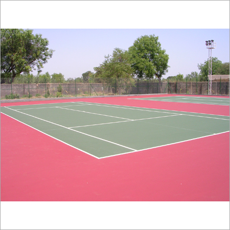 Premium Quality Outdoor Tennis Sport Court Flooring - Color: Green And Red
