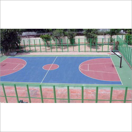 Synthetic Basketball Court - Color: Multi