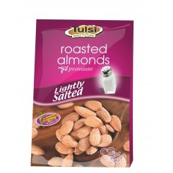 Roasted Almonds Lightly Salted - 250g, Dried Light Brown Common Almonds for Snacking and Cooking
