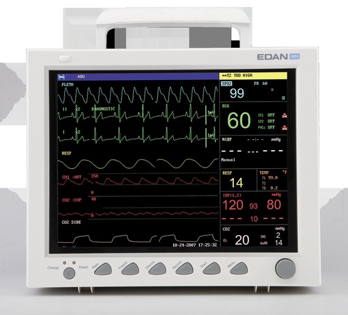 Multipara Patient Monitor - ABS Plastic, 30x20x10cm, 12-Inch LCD | Real-Time Monitoring, Multi-Parameter Display, Portable Design, Reliable Performance