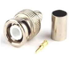 White Bnc Male Crimp Connector