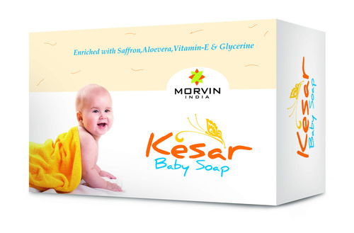 Saffron Baby Soap - 75GM Herbal Bar Soap | Moisturizing, Soothing Fragrance, Eco-Friendly, pH 5.5, Nourishing Formula